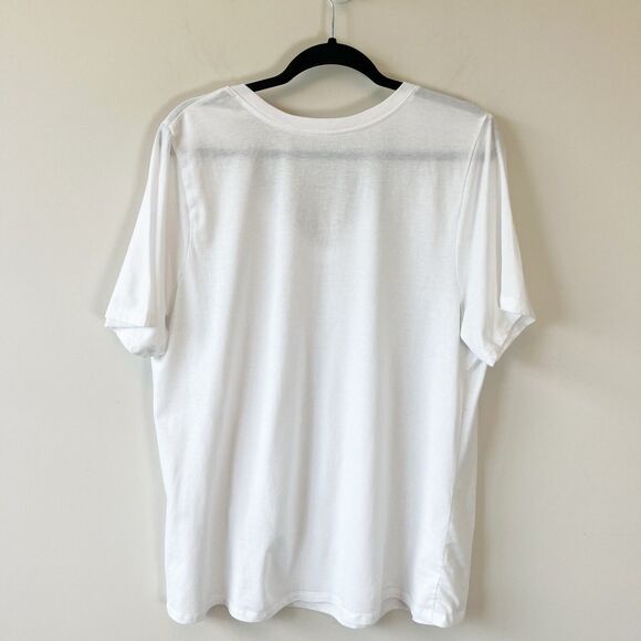 Lane Bryant Classic Perfect Sleeve V Neck White T-Shirt Women's Size 18/20 - Picture 4 of 6